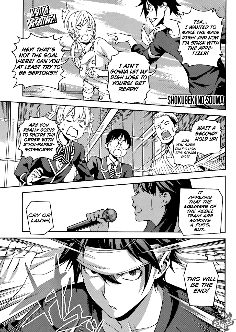 Shokugeki no Soma Chapter 254 page 1 - Chapter 254: Feasts and Famines