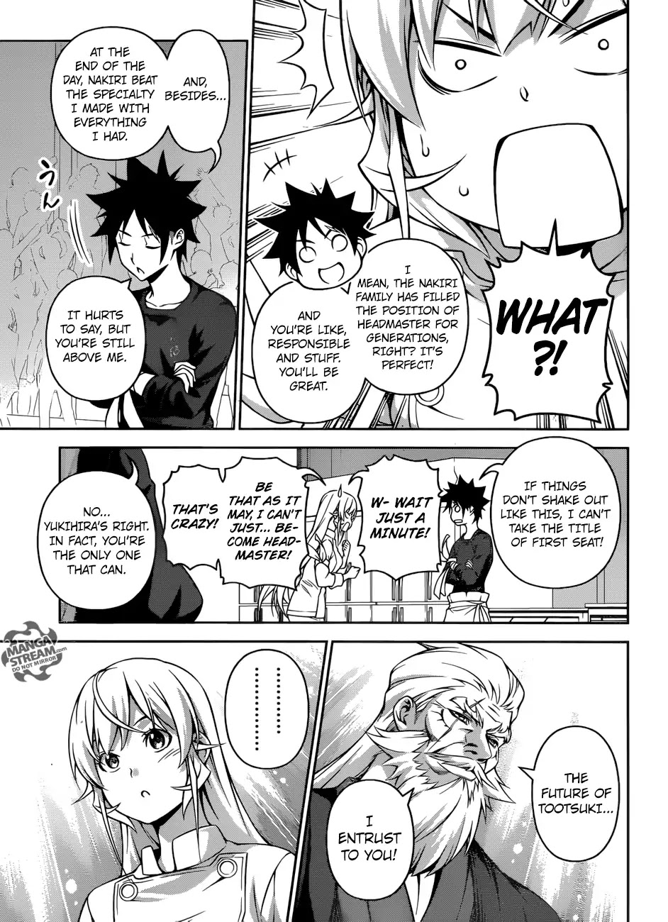 Shokugeki no Soma Chapter 263 page 15 - Chapter 263: Tootsuki Academy: Rebirth