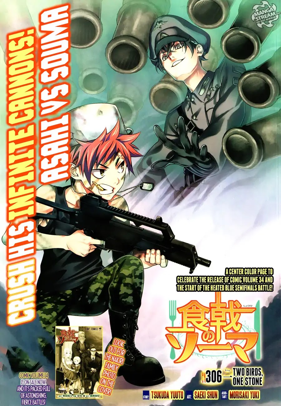 Shokugeki no Soma Chapter 306 page 1 - Chapter 306: Two Birds, One Stone