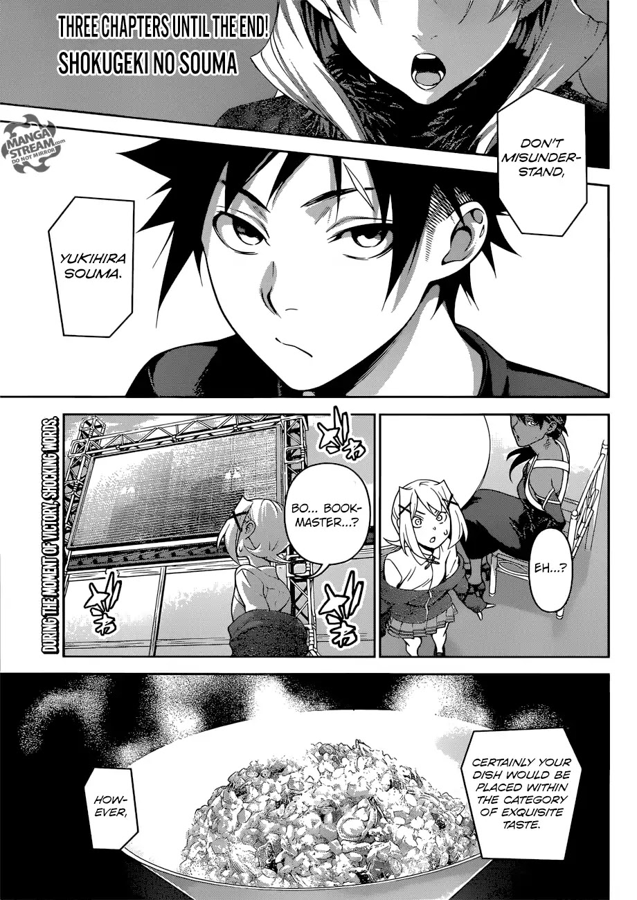 Shokugeki no Soma Chapter 313 page 1 - Chapter 313: She Who Is Having Doubts About the "God Tongue"