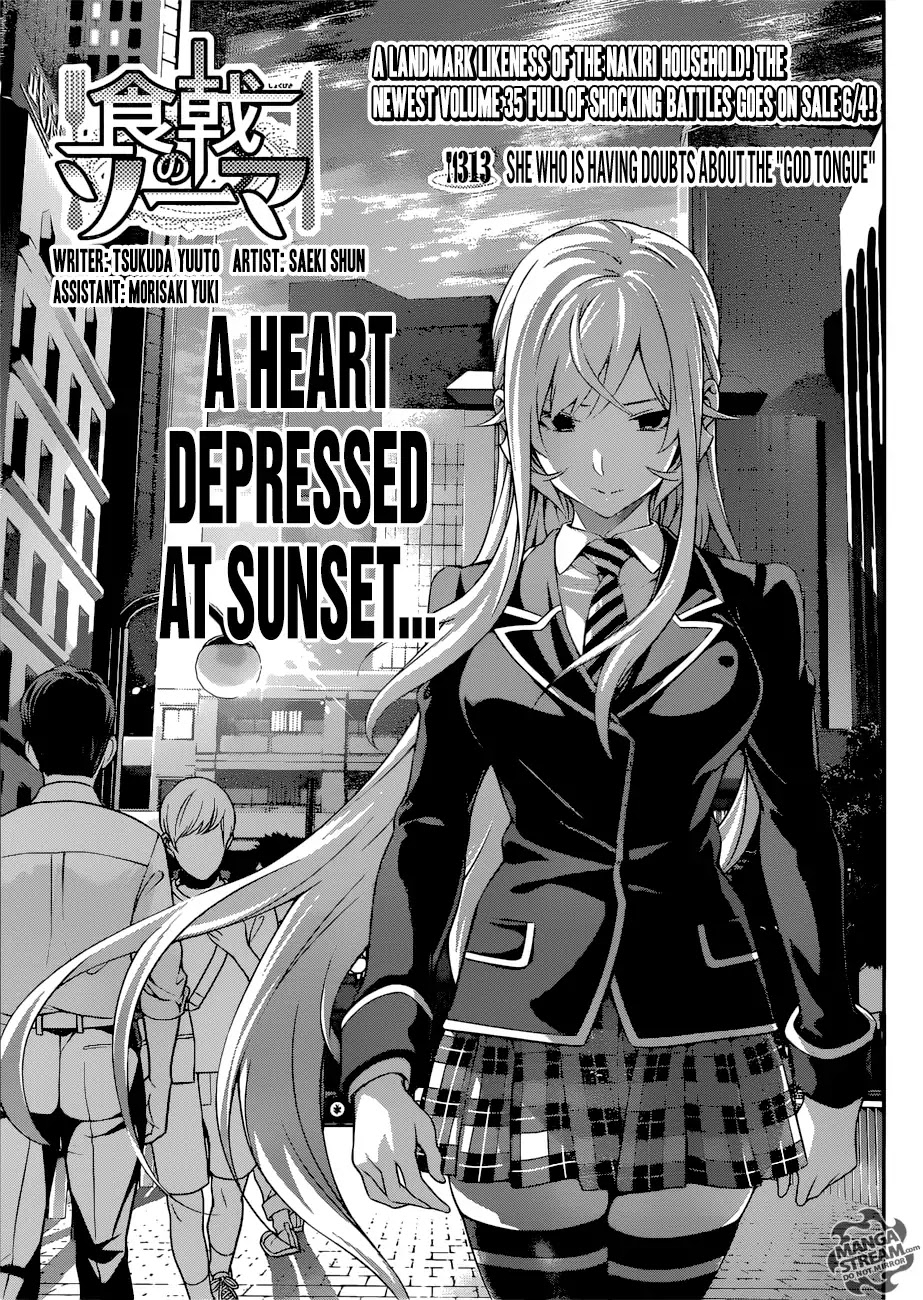 Shokugeki no Soma Chapter 313 page 6 - Chapter 313: She Who Is Having Doubts About the "God Tongue"