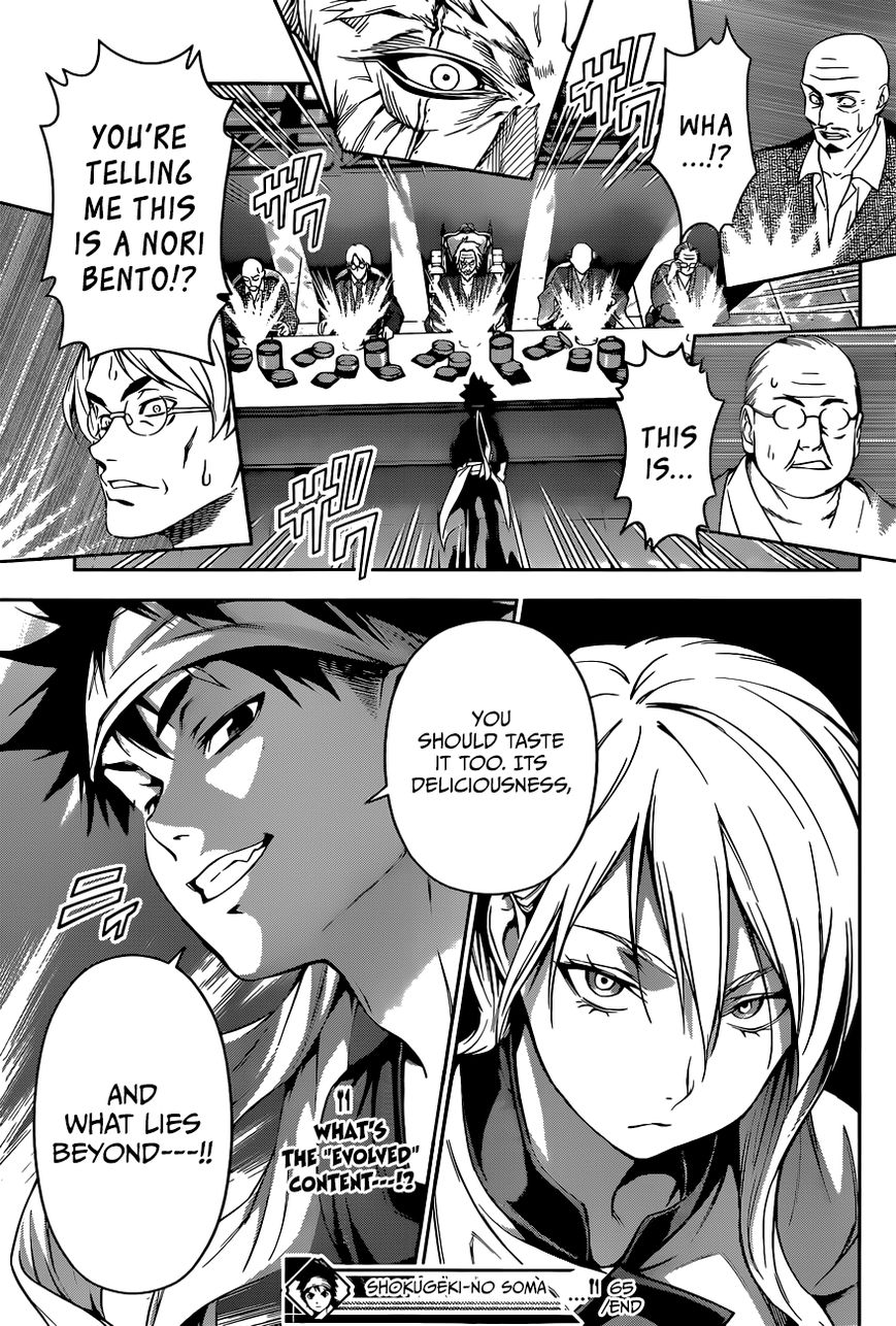 Shokugeki no Soma Chapter 65 page 20 - Chapter 65 : The Theory of Bento Evolution