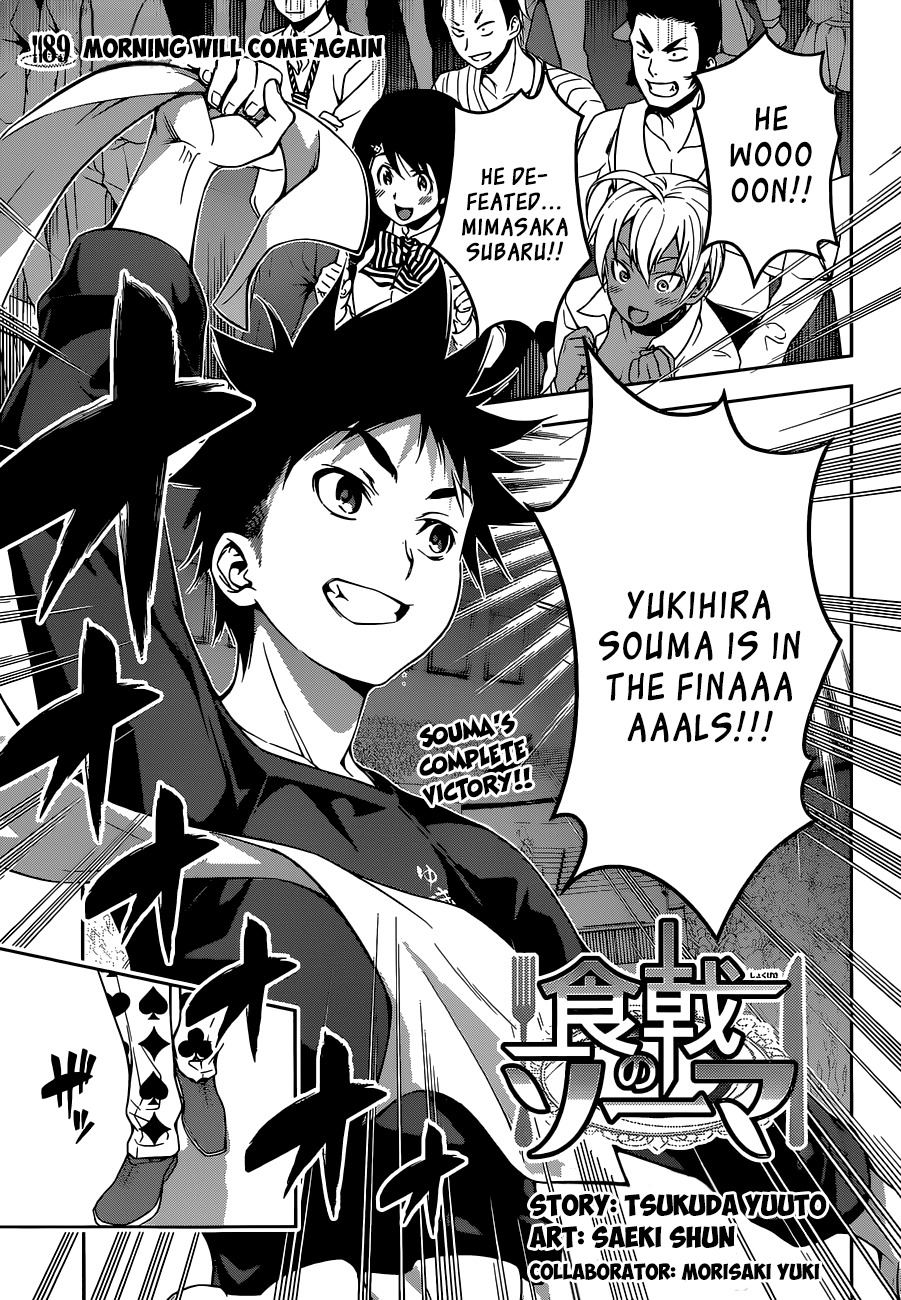 Shokugeki no Soma Chapter 89 page 2 - Chapter 89 : Morning Will Come Again