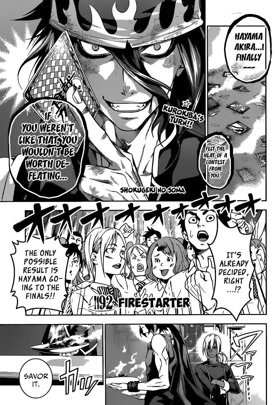 Shokugeki no Soma Chapter 92 page 2 - Chapter 92 : Firestarter