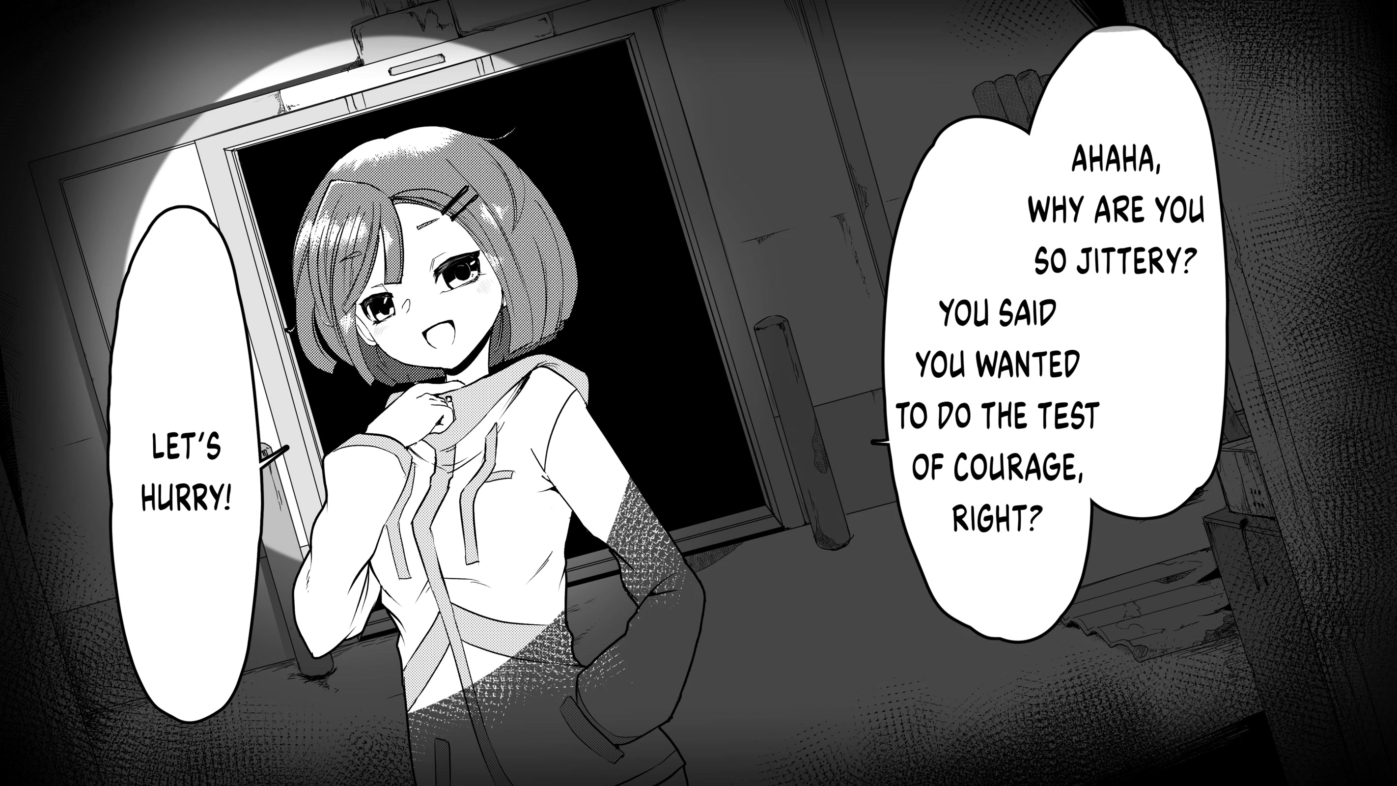 Short Horror Stories Chapter 11 page 1 - Chapter 11: The story of trying to leave a test of courage with a girl