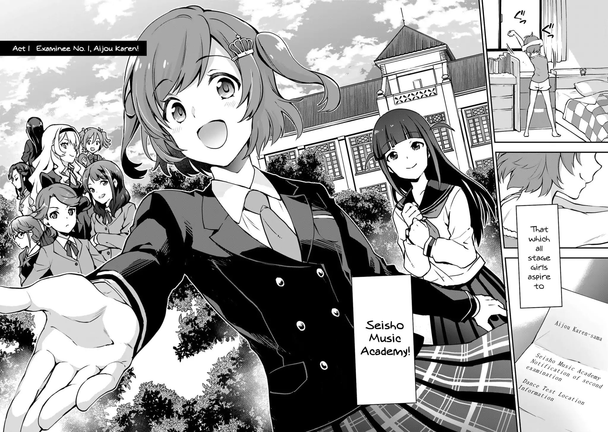 Shoujo☆Kageki Revue Starlight Overture Chapter 1 page 4 - Chapter 1: Examinee No.1, Aijou Karen!