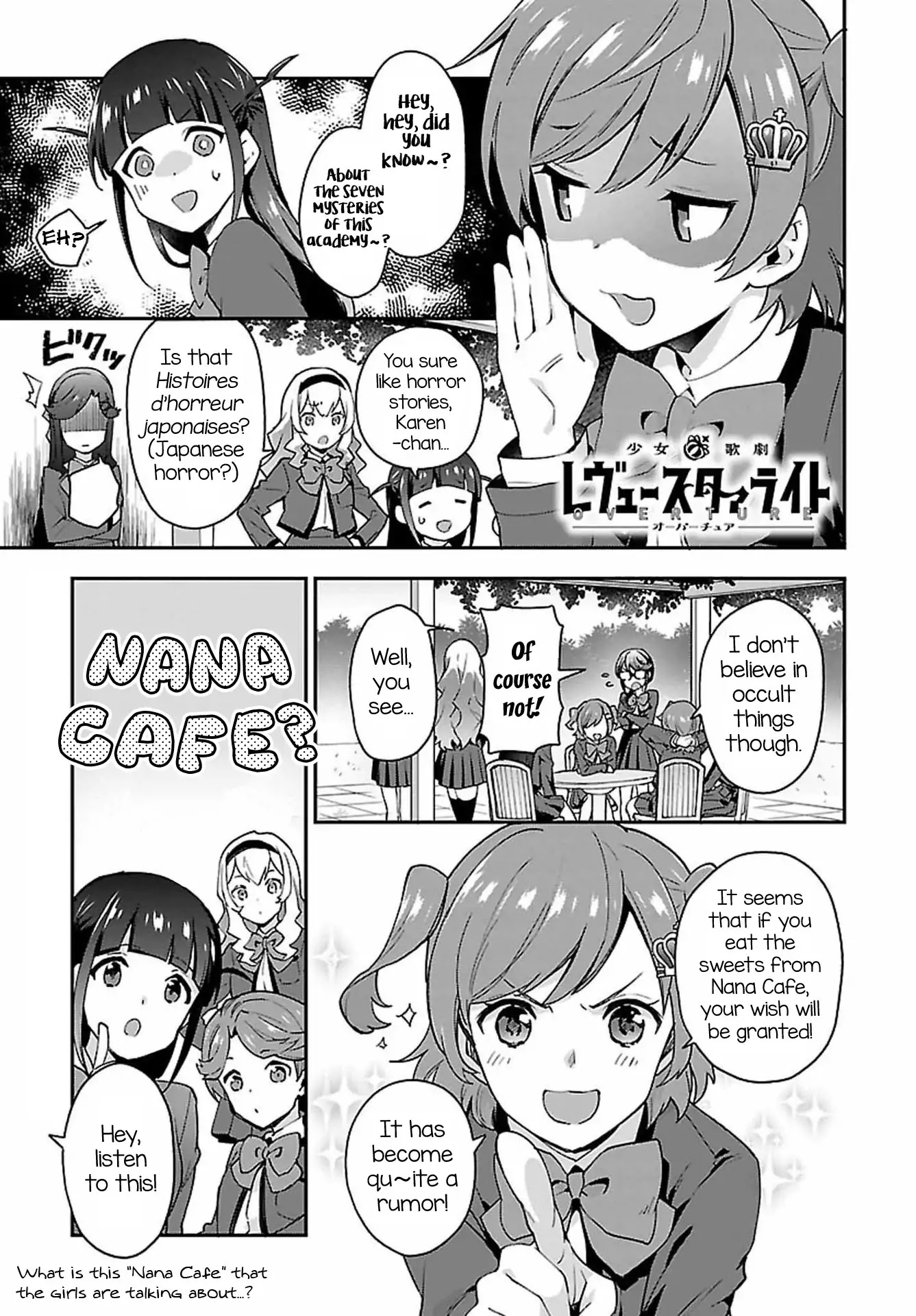 Shoujo☆Kageki Revue Starlight Overture Chapter 9 page 2 - Chapter 9: Welcome to the Banana Cafe!