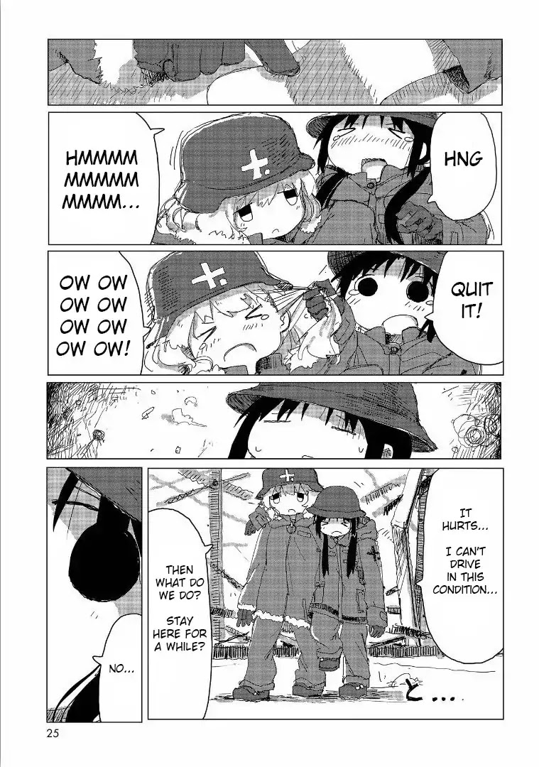 Shoujo Shuumatsu Ryokou Chapter 34 page 4 - Chapter 34: Injury