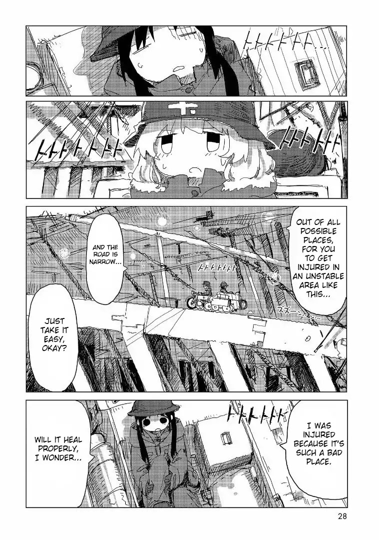 Shoujo Shuumatsu Ryokou Chapter 34 page 7 - Chapter 34: Injury