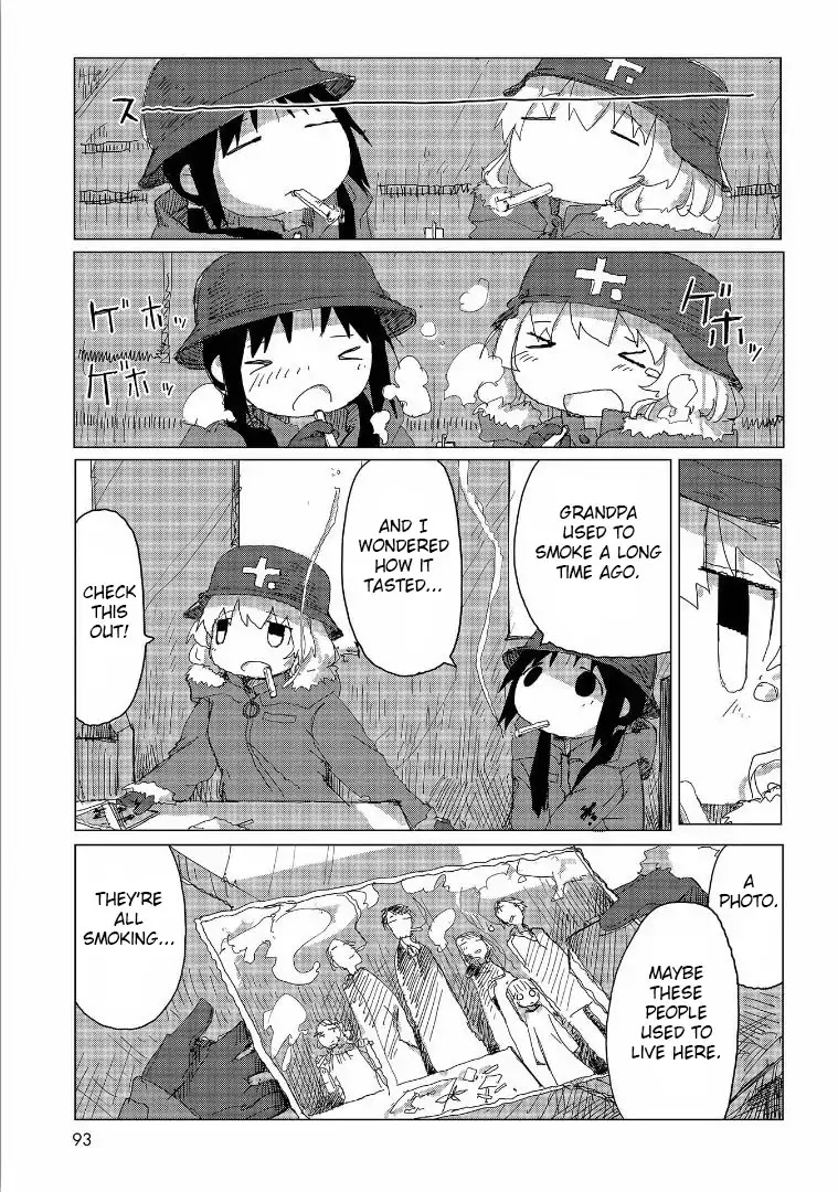 Shoujo Shuumatsu Ryokou Chapter 37 page 14 - Chapter 37: Tobacco