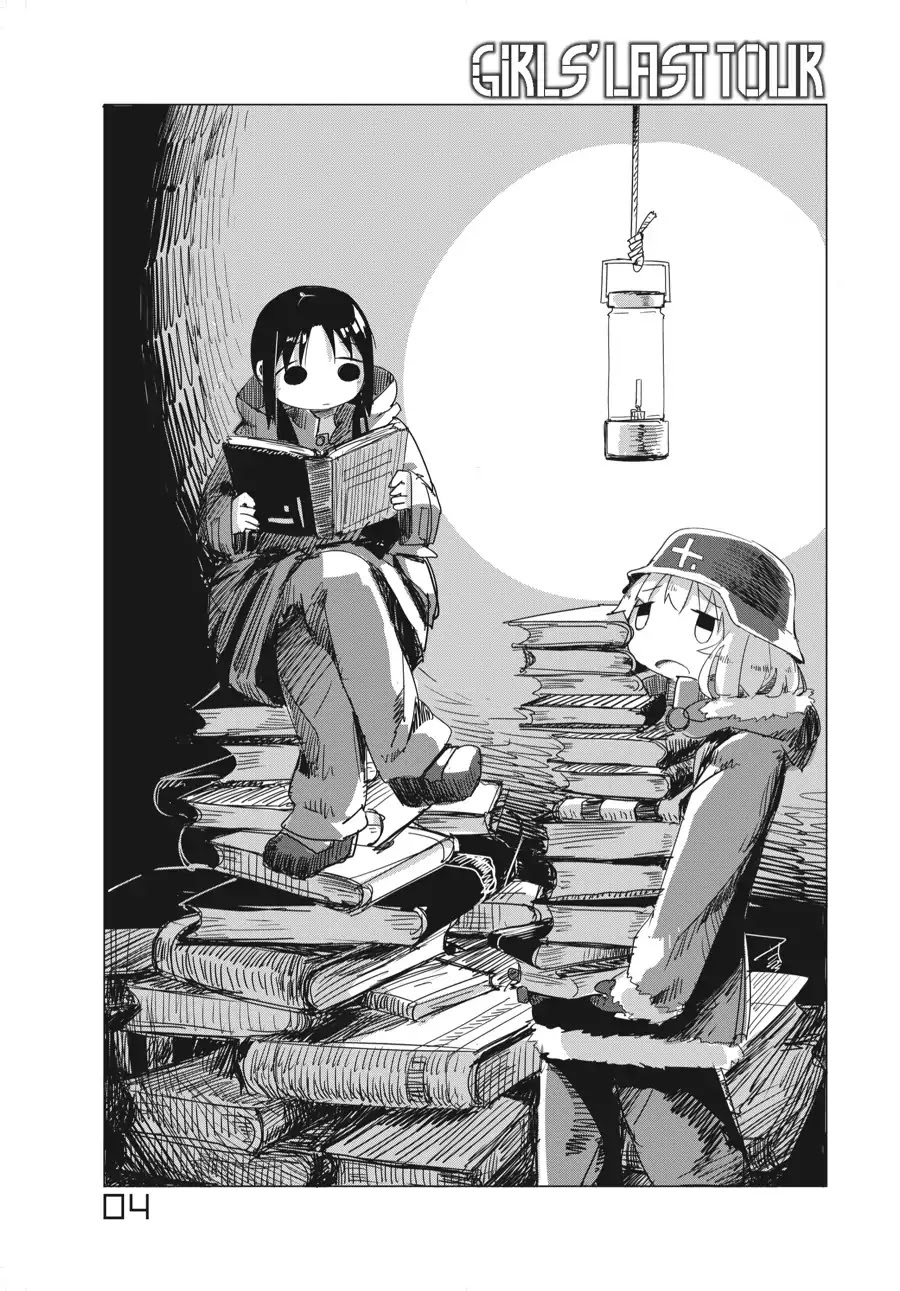 Shoujo Shuumatsu Ryokou Chapter 4 page 1 - Chapter 4: Journal