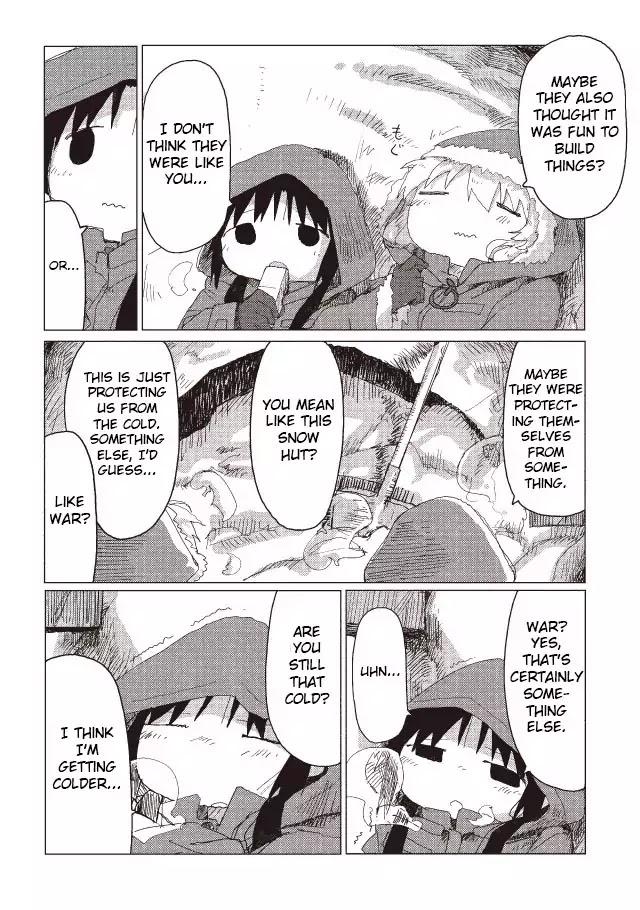 Shoujo Shuumatsu Ryokou Chapter 41 page 12 - Chapter 41: Snow Fort