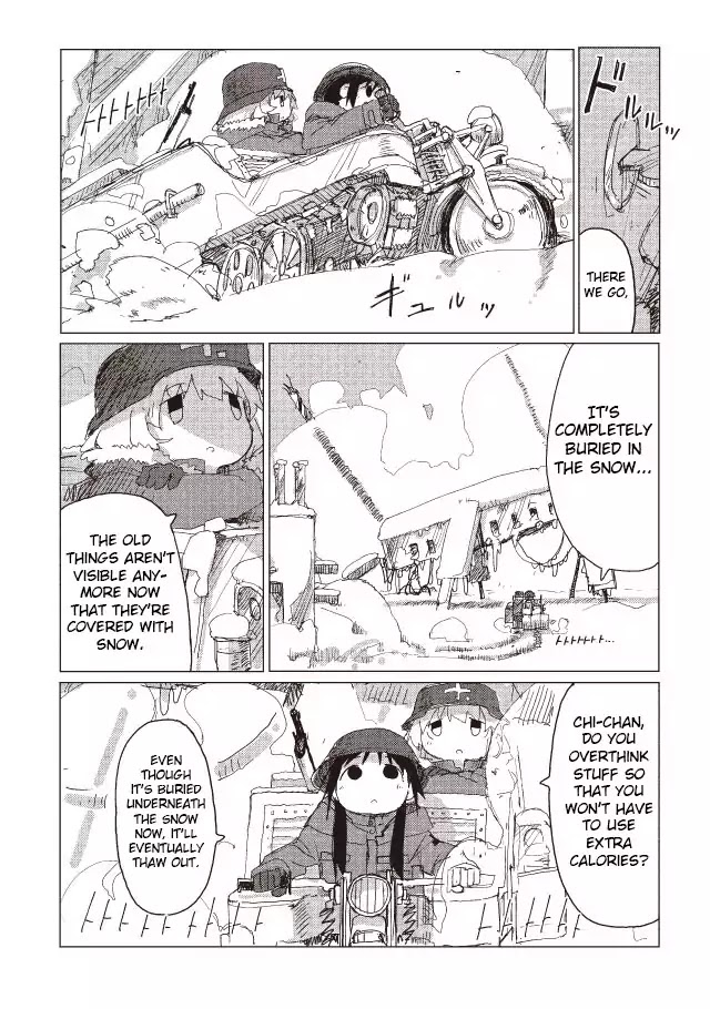 Shoujo Shuumatsu Ryokou Chapter 41 page 17 - Chapter 41: Snow Fort
