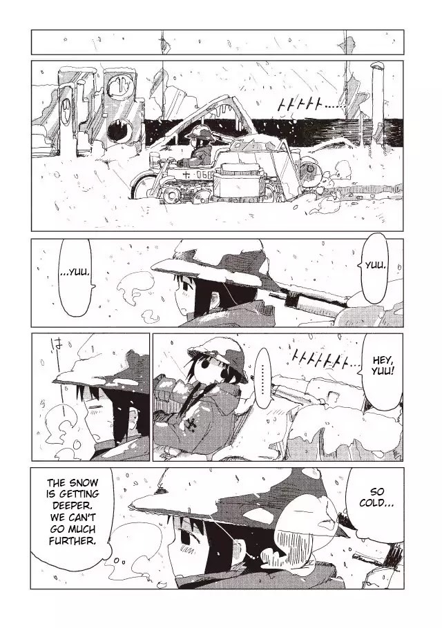 Shoujo Shuumatsu Ryokou Chapter 41 page 6 - Chapter 41: Snow Fort
