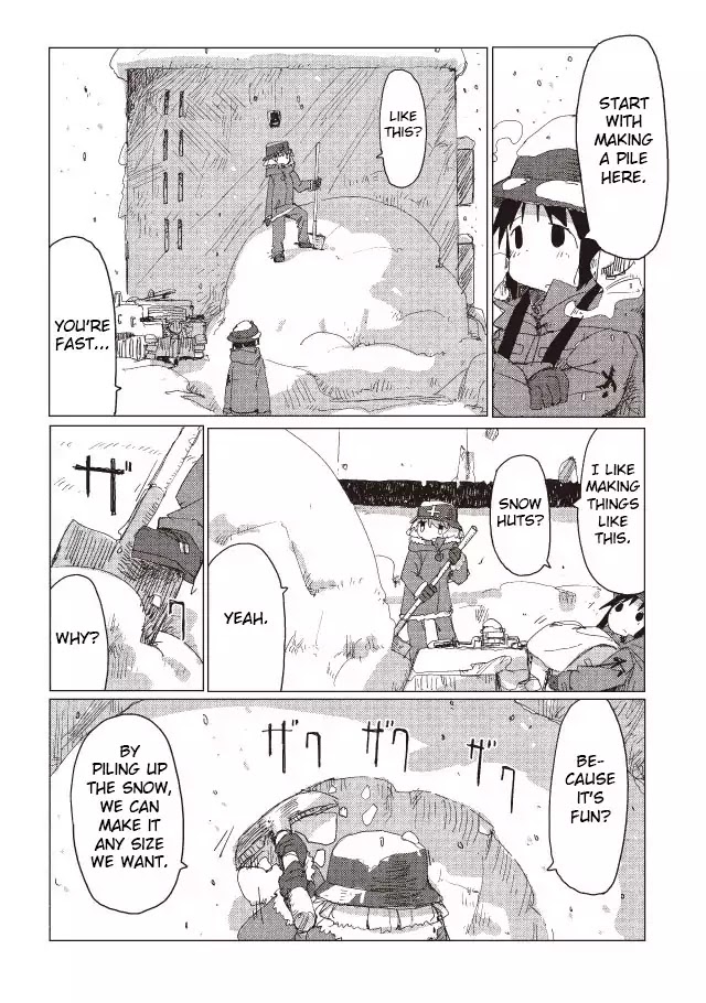 Shoujo Shuumatsu Ryokou Chapter 41 page 8 - Chapter 41: Snow Fort