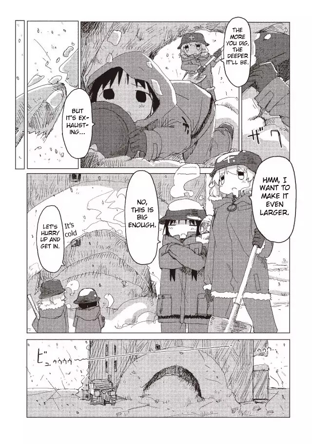Shoujo Shuumatsu Ryokou Chapter 41 page 9 - Chapter 41: Snow Fort