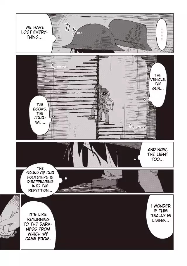 Shoujo Shuumatsu Ryokou Chapter 46 page 11 - Chapter 46 Staircase