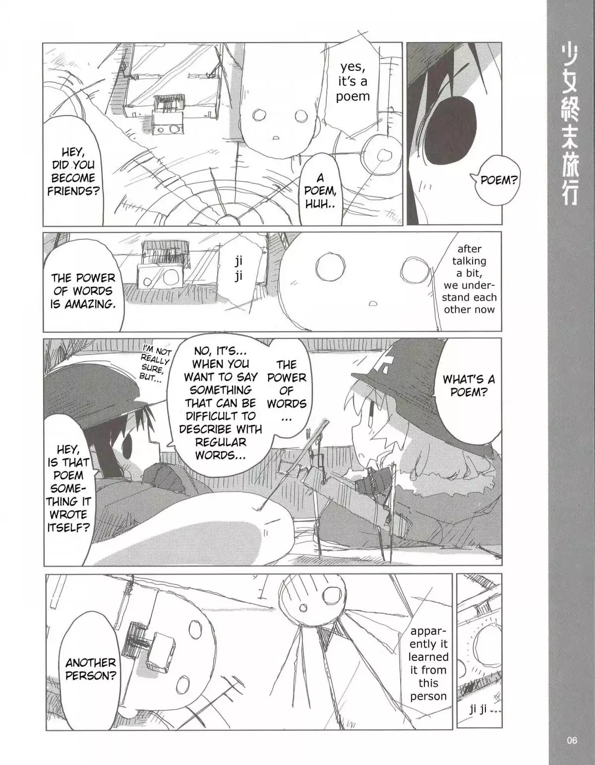 Shoujo Shuumatsu Ryokou Chapter 47.6 page 6 - Vol.6 Special