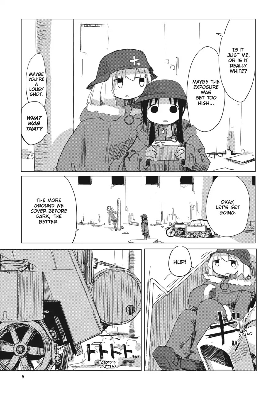 Shoujo Shuumatsu Ryokou Chapter 9 page 6 - Chapter 9: Photographs