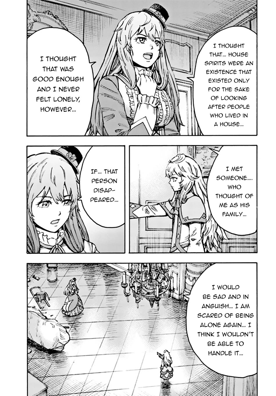 Shoukan sareta Kenja wa Isekai wo Yuku - Saikyou nano wa Fuyou Zaiko no Item deshita Chapter 38.1 page 14 - Chapter 38.1: Fanother House Spirit