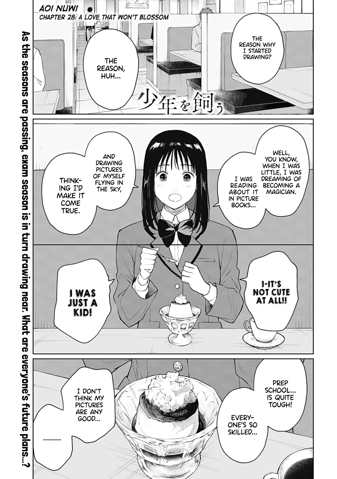 Shounen wo Kau Chapter 28 page 1 - Chapter 28: A love that won't blossom