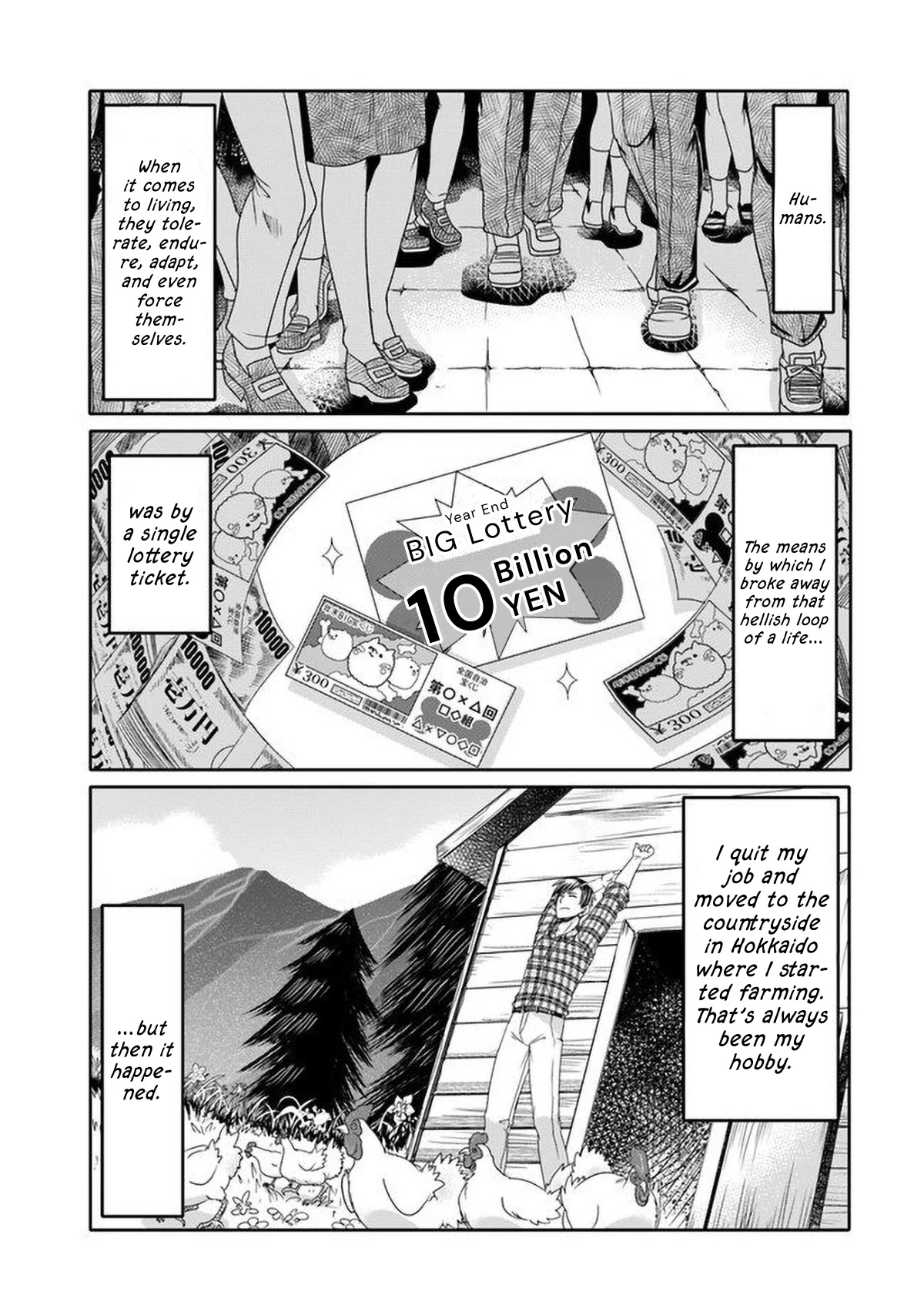 Shoushaman no Isekai Survival ~ Zettai Hito to wa Tsurumanee ~ Chapter 1 page 7 - Chapter 1