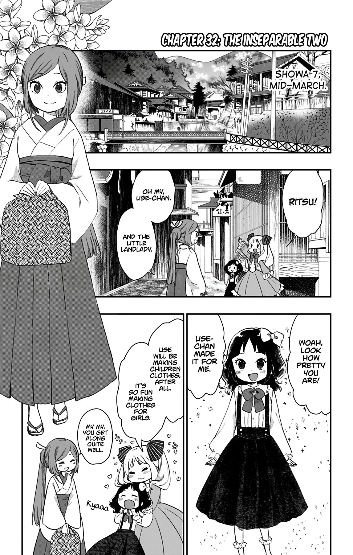 Showa Maiden Fairytale Chapter 32 page 1 - Chapter 32: The inseparable two
