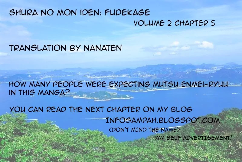 Shura no Mon Iden - Fudekage Chapter 5 page 1 - Chapter 5