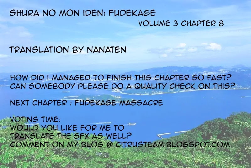 Shura no Mon Iden - Fudekage Chapter 8 page 1 - Chapter 8