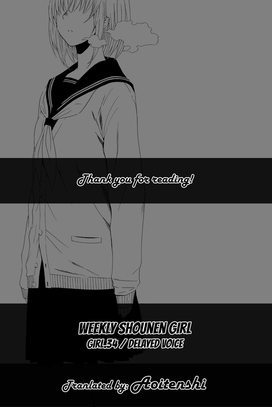 Shuukan Shounen Girl Chapter 34 page 15 - Chapter 34 : girl.34 / delayed voice
