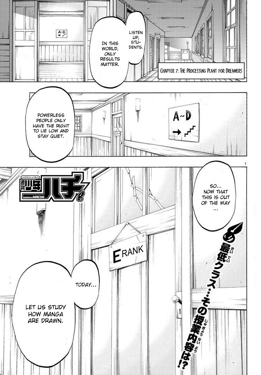 Shuukan Shounen Hachi Chapter 7 page 1 - Chapter 7: The Processing Plant for Dreamers