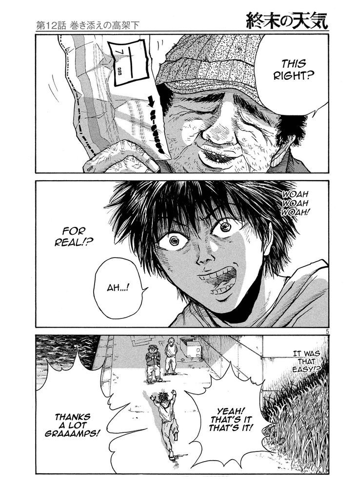 Shuumatsu no Tenki Chapter 12 page 5 - Chapter 12 : Commotion under the Bridge