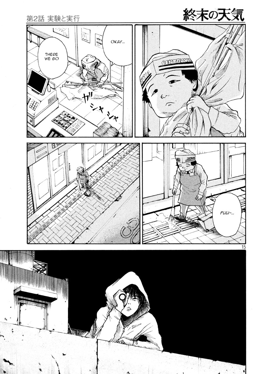 Shuumatsu no Tenki Chapter 2.2 page 15 - Chapter 2 v2 : Experimentation