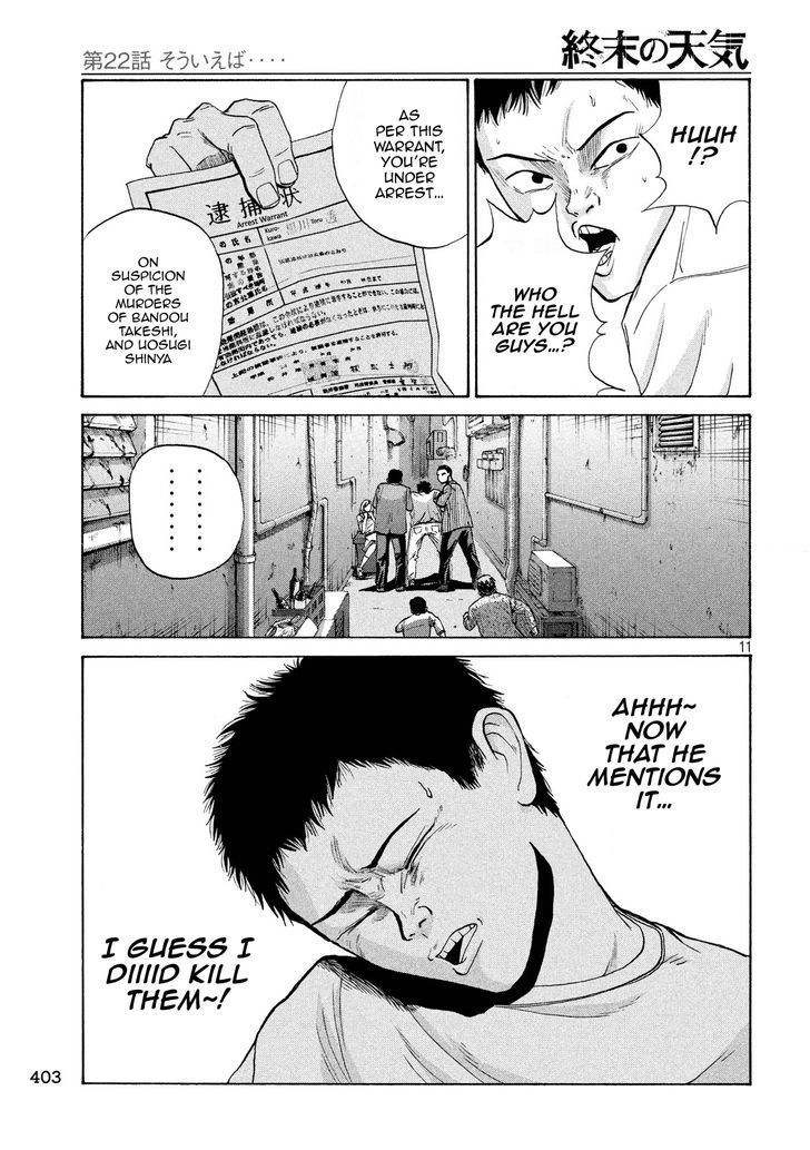 Shuumatsu no Tenki Chapter 22 page 11 - Chapter 22 : Now that he mentions itâ€¦