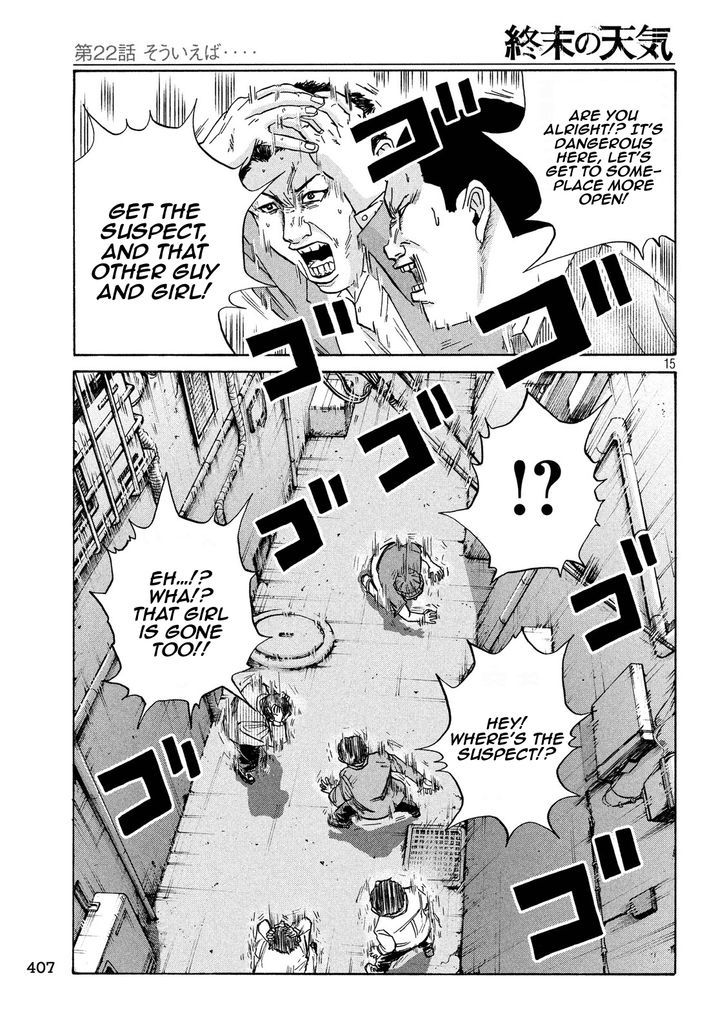Shuumatsu no Tenki Chapter 22 page 15 - Chapter 22 : Now that he mentions itâ€¦