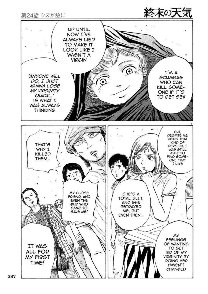 Shuumatsu no Tenki Chapter 24 page 7 - Chapter 24 : Because You're a Scumbag