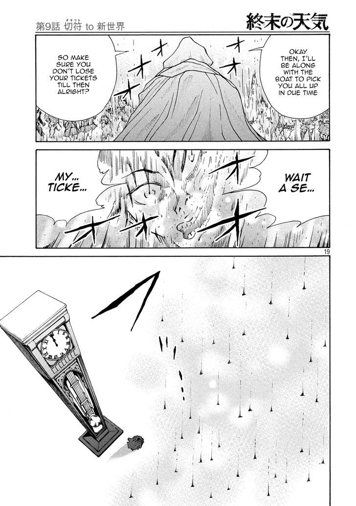 Shuumatsu no Tenki Chapter 9 page 19 - Chapter 9 : Ticket to the New World