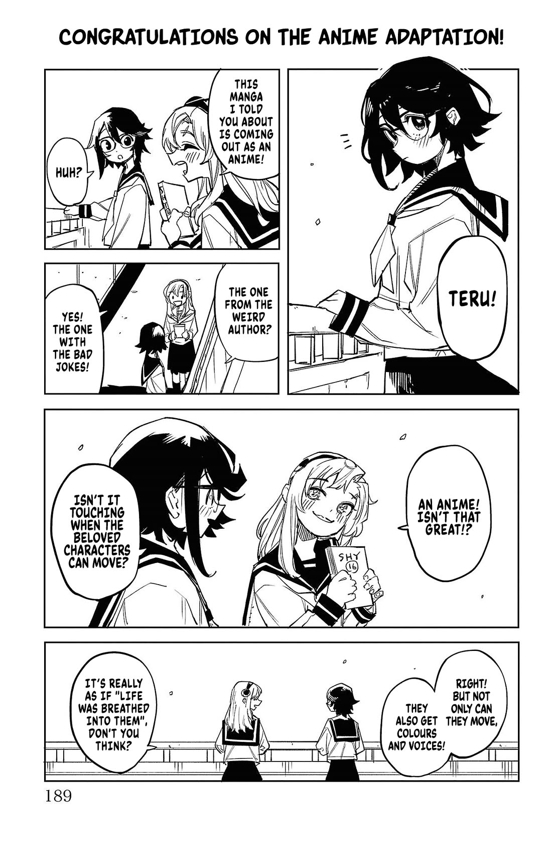 SHY Chapter 140.5 page 1 - Chapter 140.5: [Bonus] Congratulations on the Anime Adaptation!