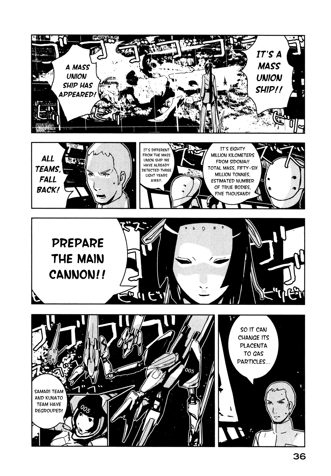 Sidonia no Kishi Chapter 11 page 36 - Chapter 11: Hoshijiro Shizuka's Homeward Voyage