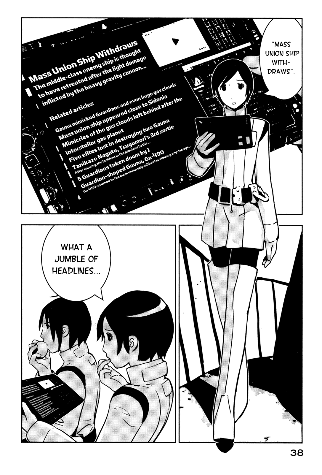 Sidonia no Kishi Chapter 11 page 38 - Chapter 11: Hoshijiro Shizuka's Homeward Voyage