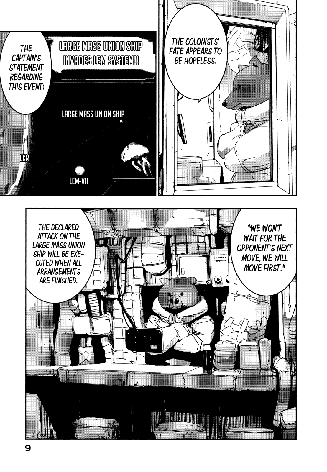 Sidonia no Kishi Chapter 36 page 10 - Chapter 36: Large Mass Union Ship's Rumbling