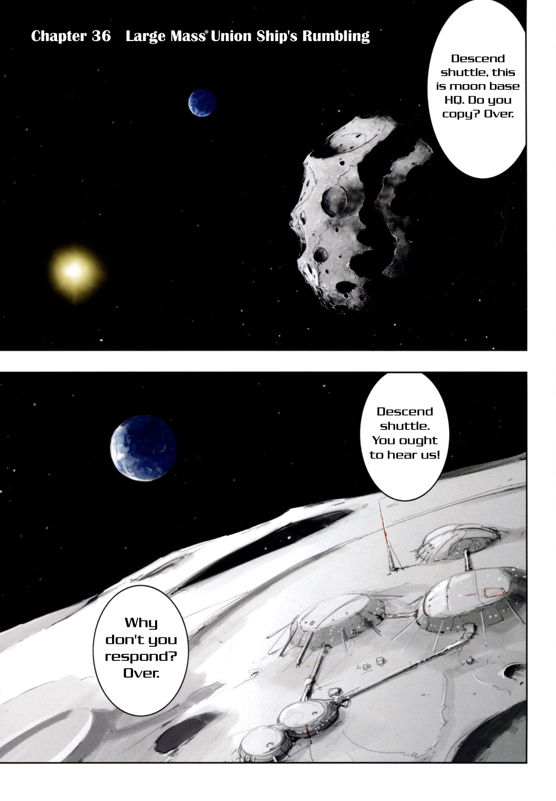 Sidonia no Kishi Chapter 36 page 3 - Chapter 36: Large Mass Union Ship's Rumbling
