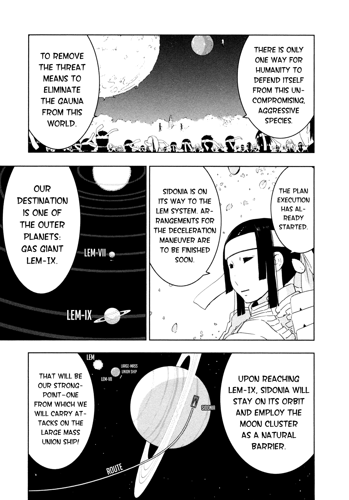 Sidonia no Kishi Chapter 37 page 3 - Chapter 37: Shiraui Tsumugi's Wish