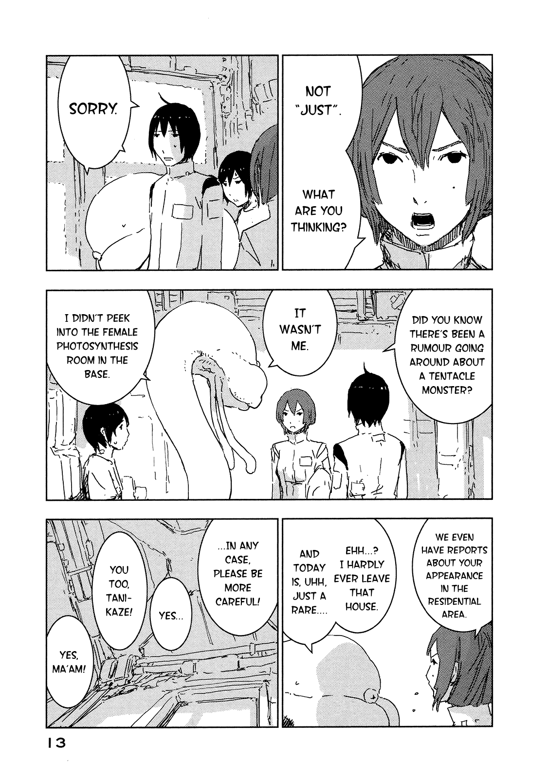 Sidonia no Kishi Chapter 45 page 15 - Chapter 45: The Honoka Sisters' House Search