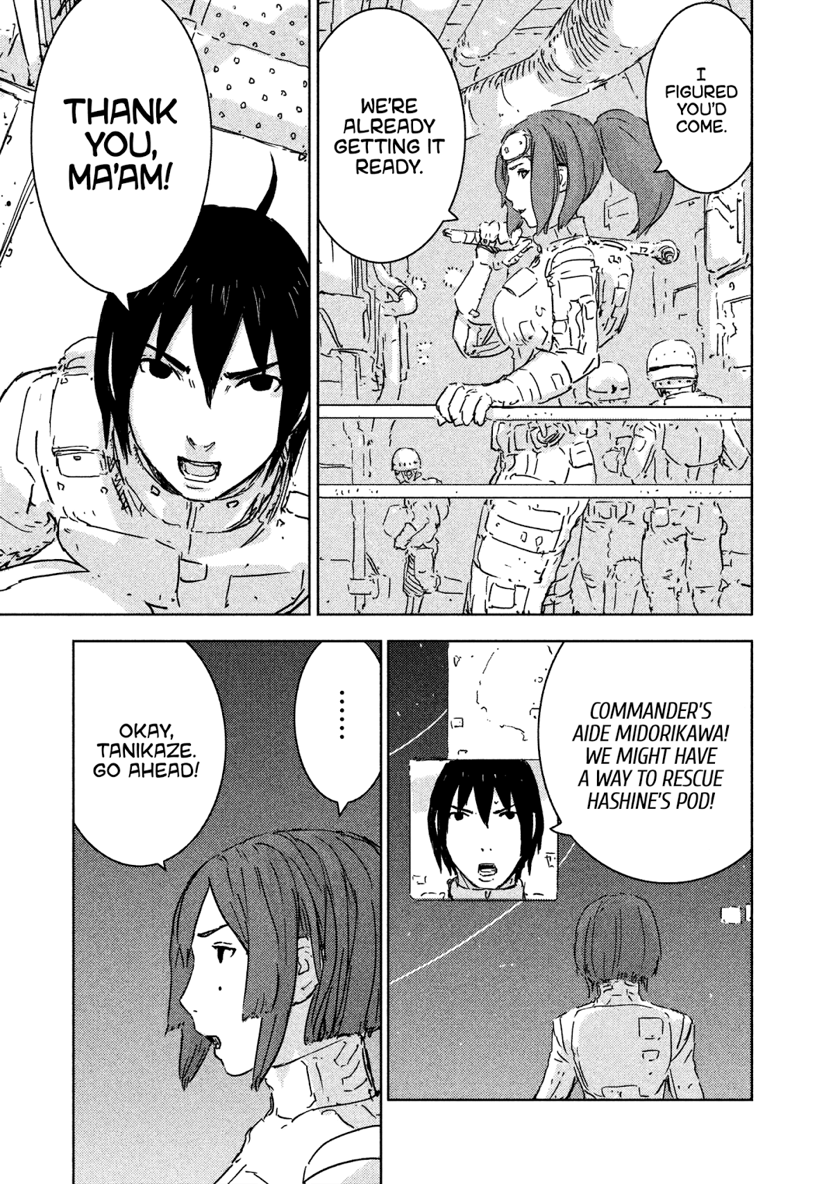 Sidonia no Kishi Chapter 61 page 21 - Chapter 61: The new Pilots' First Battle, Part 1
