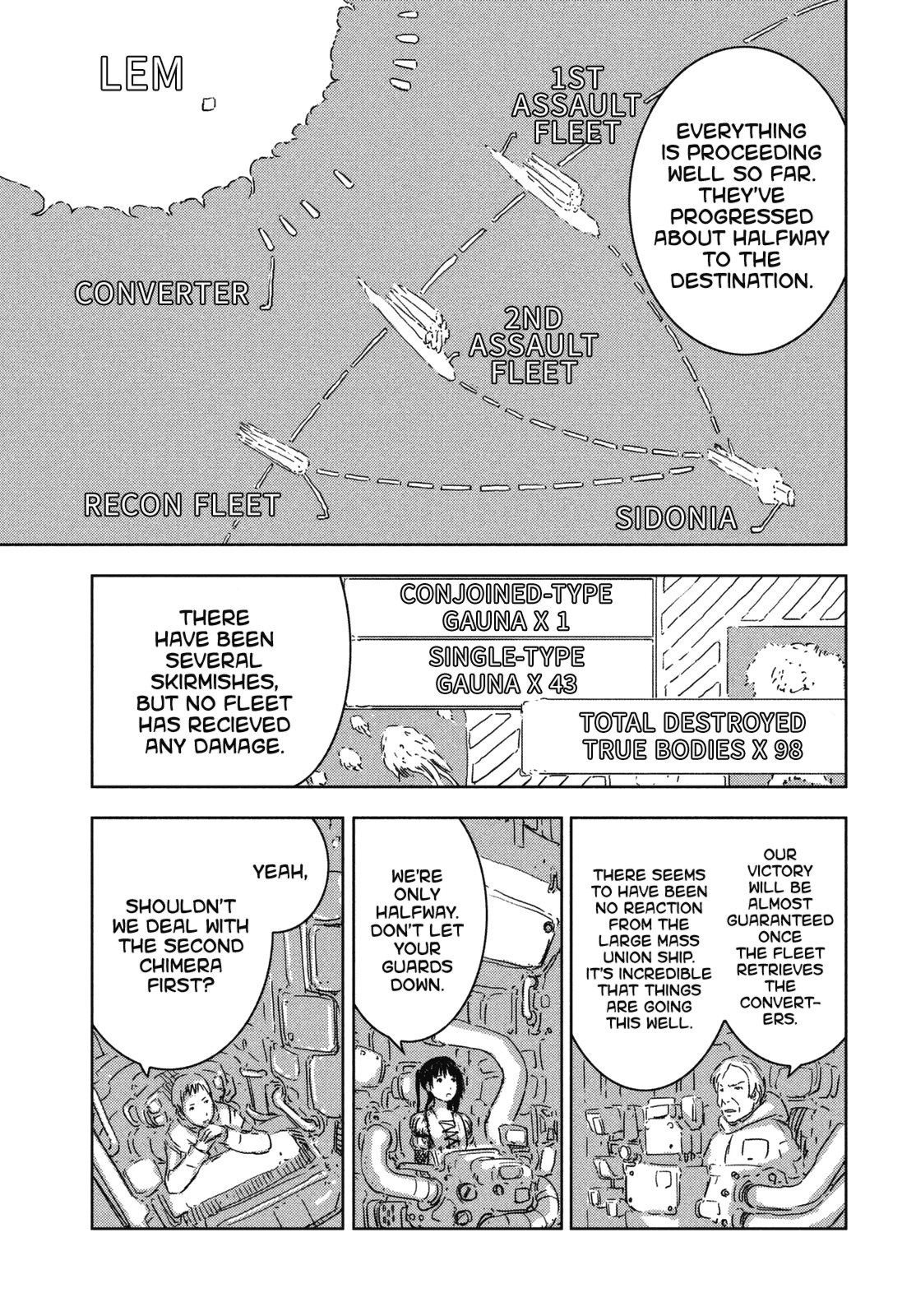 Sidonia no Kishi Chapter 67 page 7 - Chapter 67: The Assault Fleet's Peril