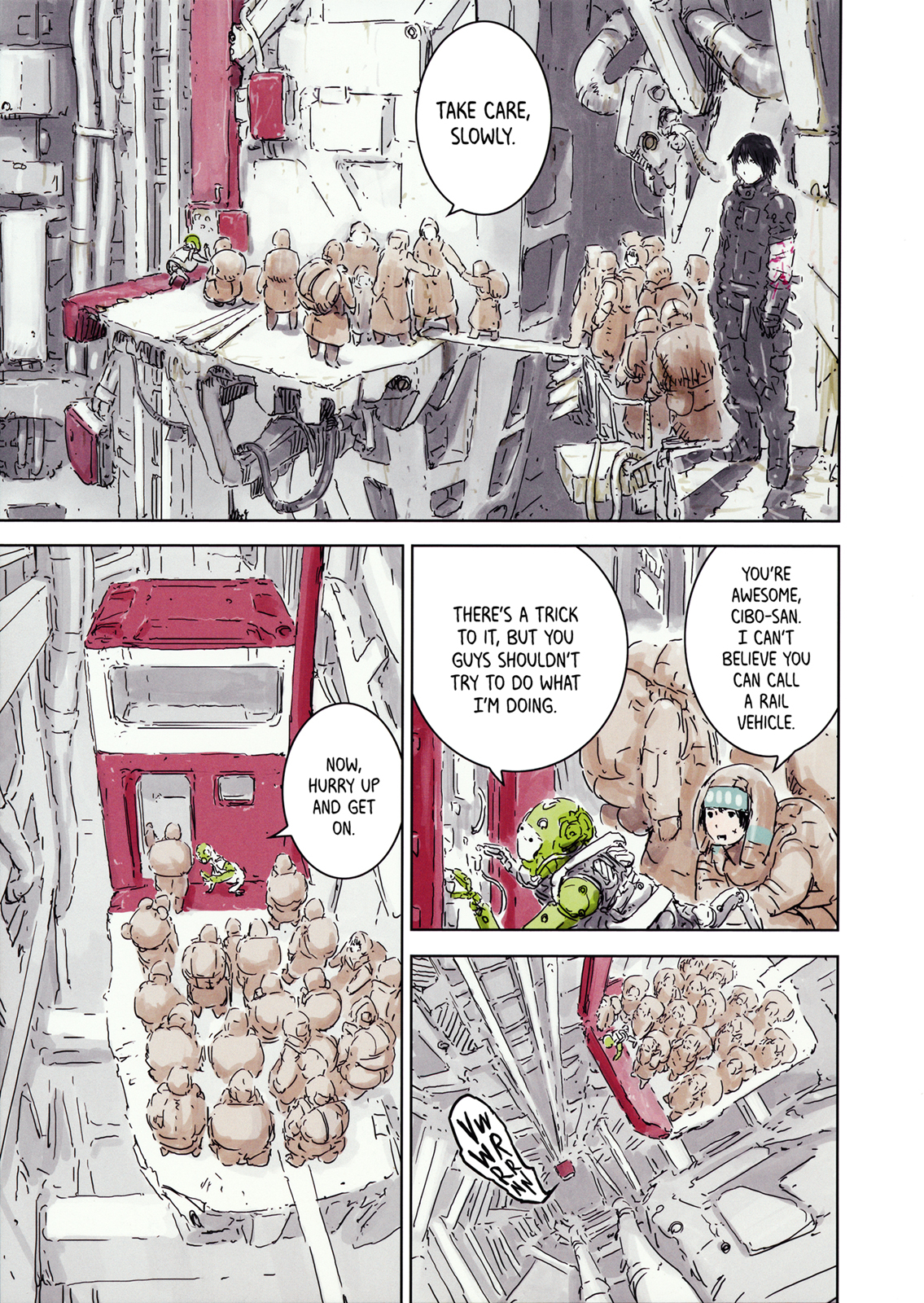Sidonia no Kishi Chapter 78.5 page 10 - Chapter 78.5: Tsumugi Hooked on "BLAME!"