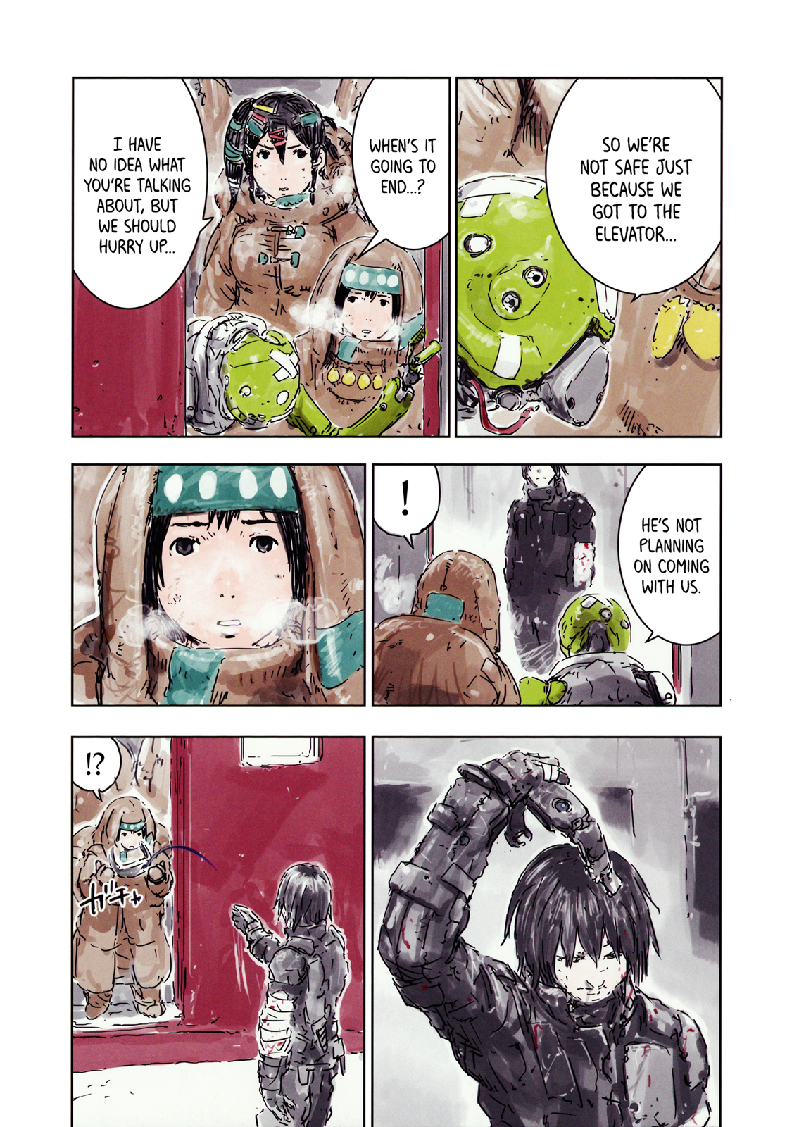 Sidonia no Kishi Chapter 78.5 page 12 - Chapter 78.5: Tsumugi Hooked on "BLAME!"
