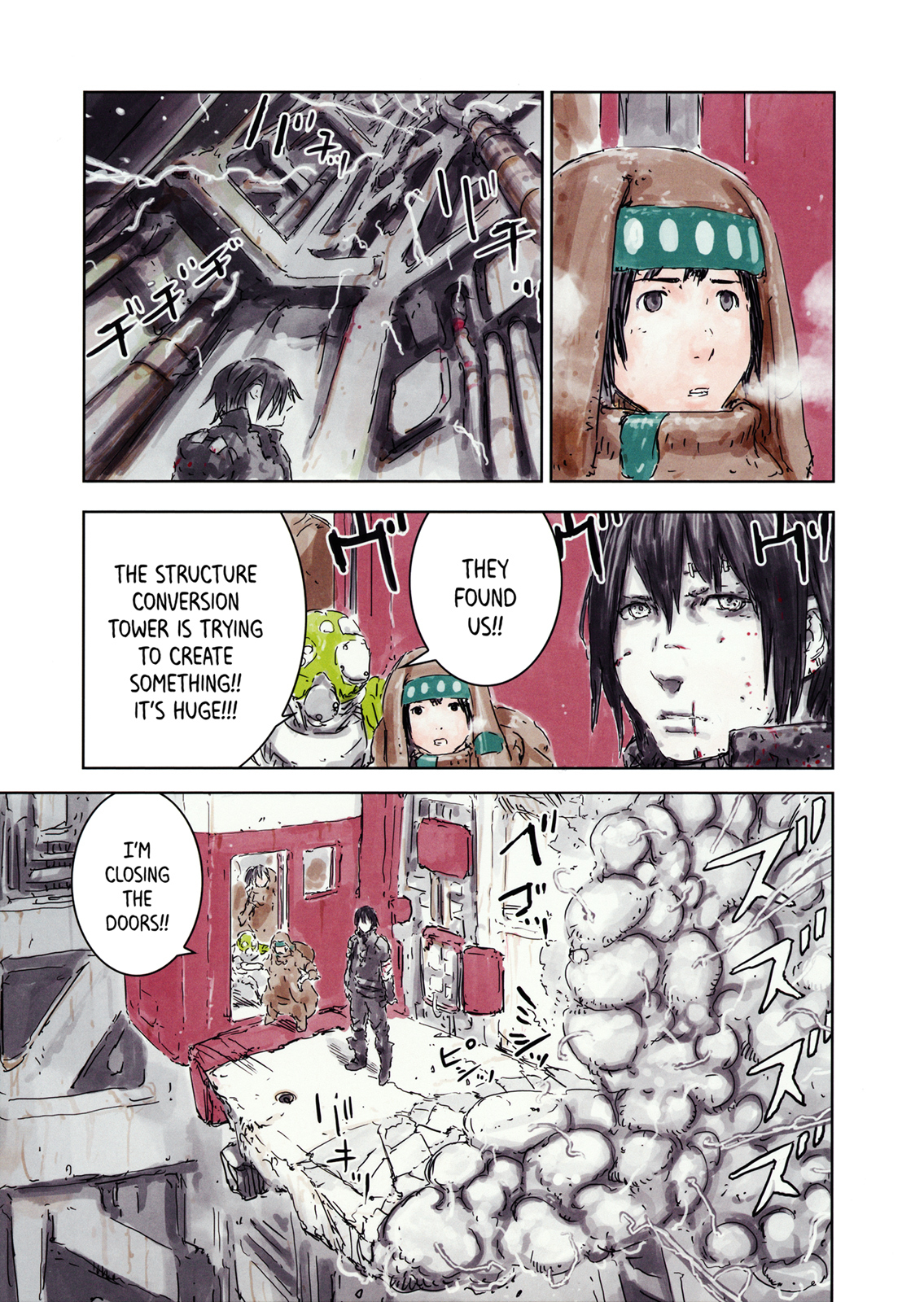 Sidonia no Kishi Chapter 78.5 page 14 - Chapter 78.5: Tsumugi Hooked on "BLAME!"