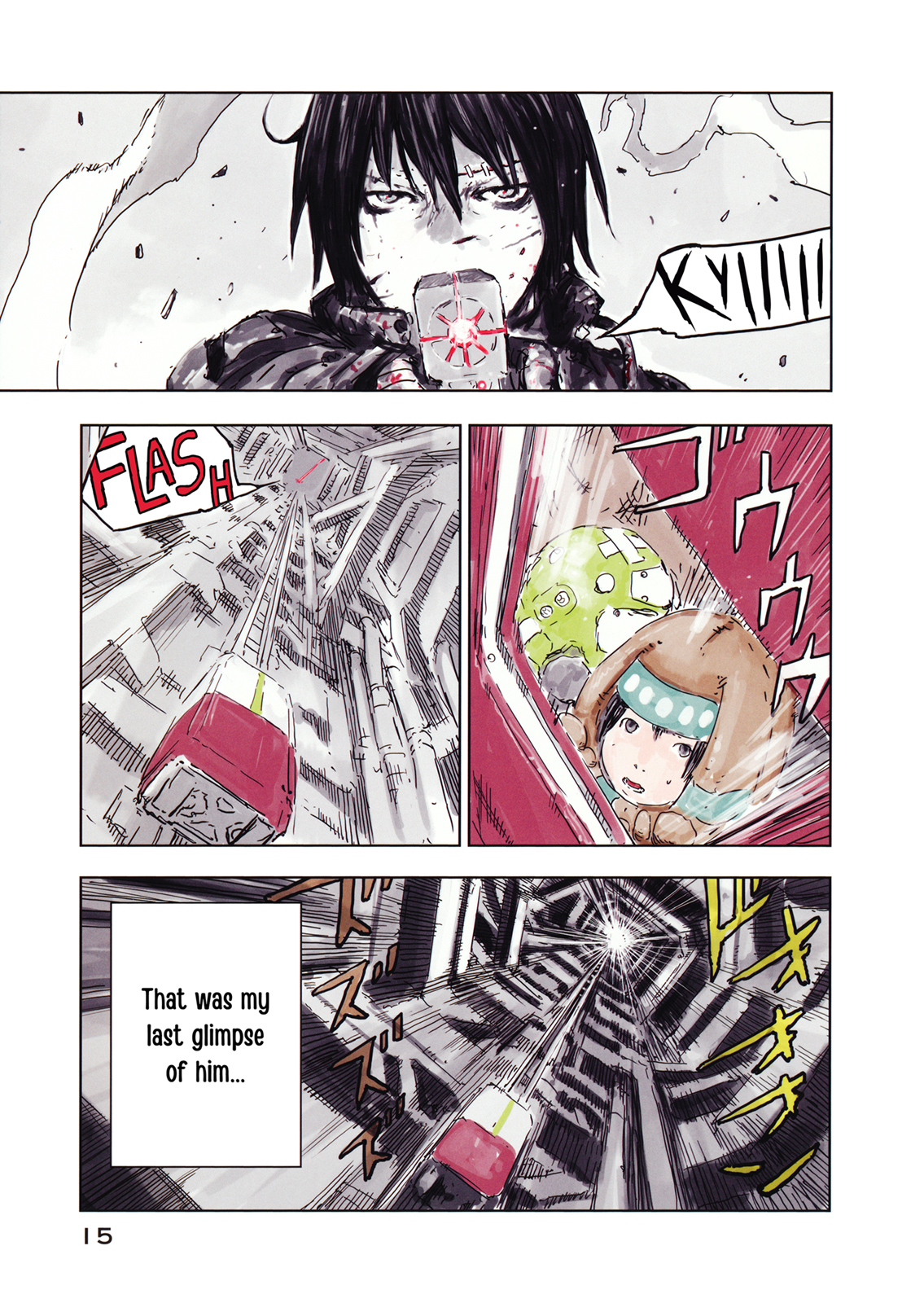Sidonia no Kishi Chapter 78.5 page 16 - Chapter 78.5: Tsumugi Hooked on "BLAME!"